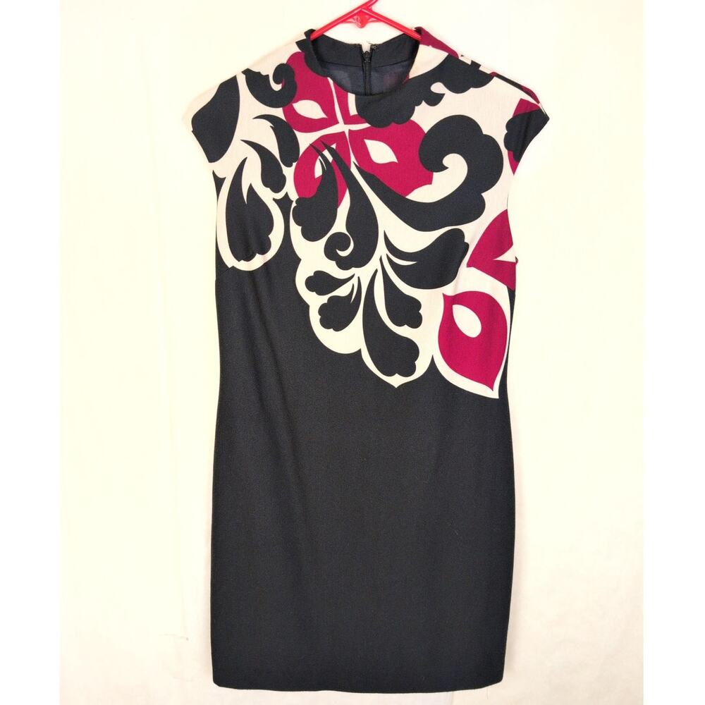 Nine West black floral sheath dress Size 6 Artsy Career Corpcore Retro Indie
